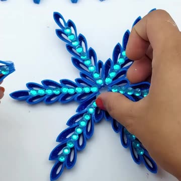 Handmade Christmas ornaments making for home decoration