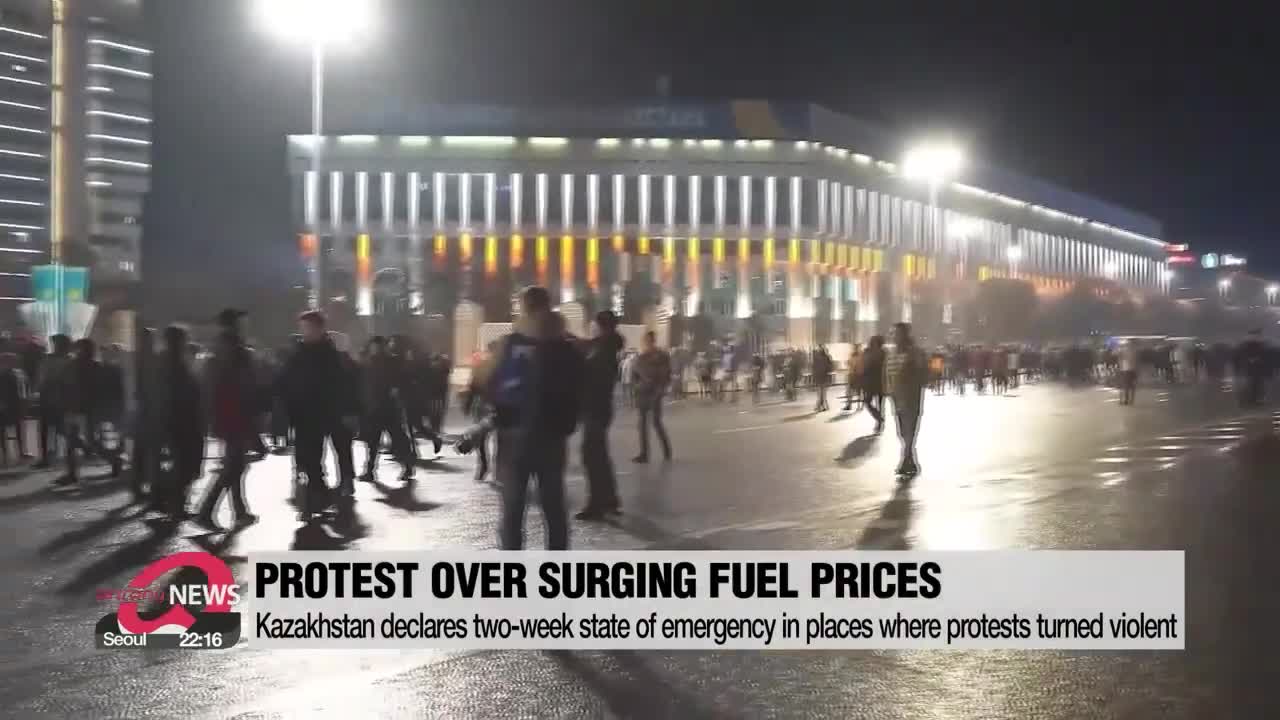 Kazakhstan declares state of emergency in places where protests turned violent