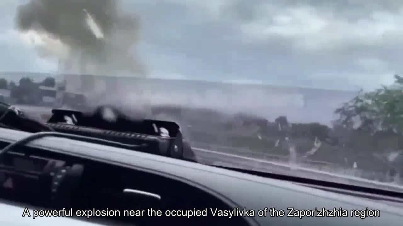 ️A powerful explosion near the Russian checkpoint near the occupied Vasylivka of the Zaporizhzhia r