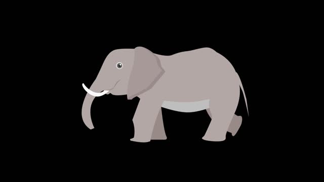 simple flat painting windmast animal elephant mg animation