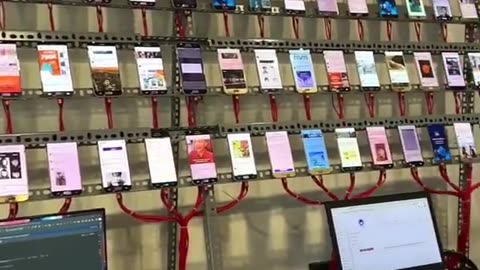 A Chinese phone farm. These setups are capable of mass activity in seconds