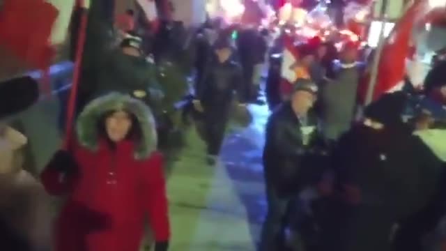 The truckers are back with a protest and today we block Trudeau in his building