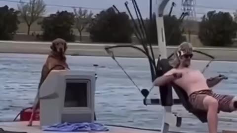 Boating With His Bestie