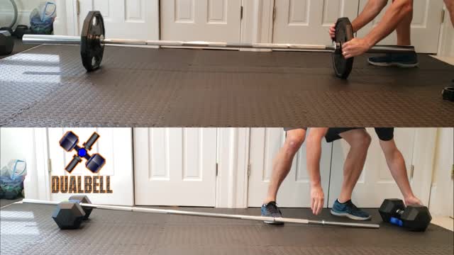 Removing Dualbell from a bar versus removing a weight plate. Just as easy!