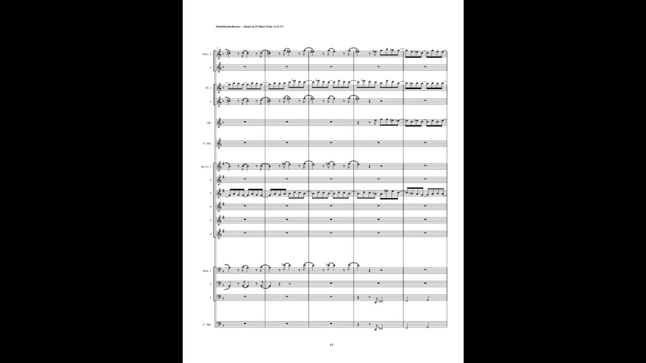 Felix Mendelssohn – Allegro in D Minor, Op. Posth. (Woodwind Choir)