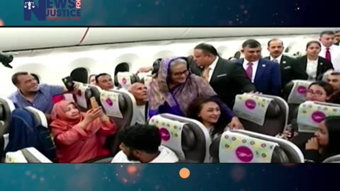 বঙ্গবন্ধু কন্যা প্রধানমন্ত্রী শেখ হাসিনার সান্নিধ্যে মুগ্ধ বিমানযাত্রীরা |