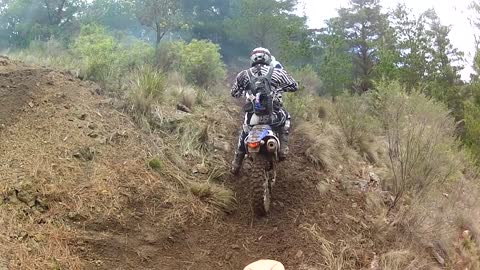 KTM Rider Falls Down a Mine Shaft
