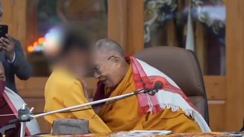 Dalai lama wants boy to suck his tongue 👅