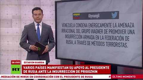 Varios países manifiestan su apoyo al presidente de Rusia ante la insurrección de Prigozhin