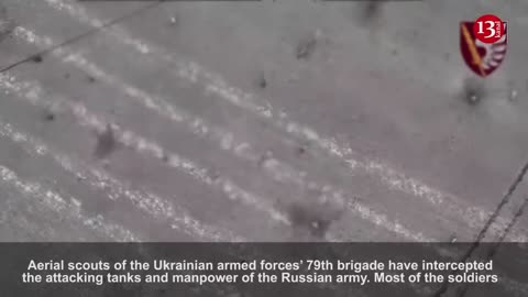 A large group of attacking Russians was ambushed in an open area - Lots of Russians were killed