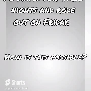 A quick Riddle to start your day?