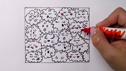 How To Draw Kawaii Faces & Eyes easy - kawaii sleepy faces