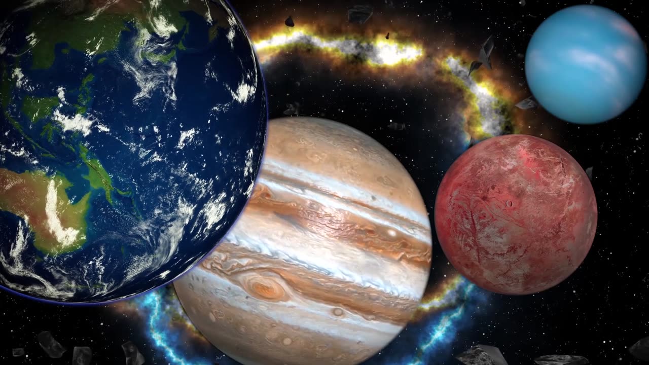 Solar system video 4k