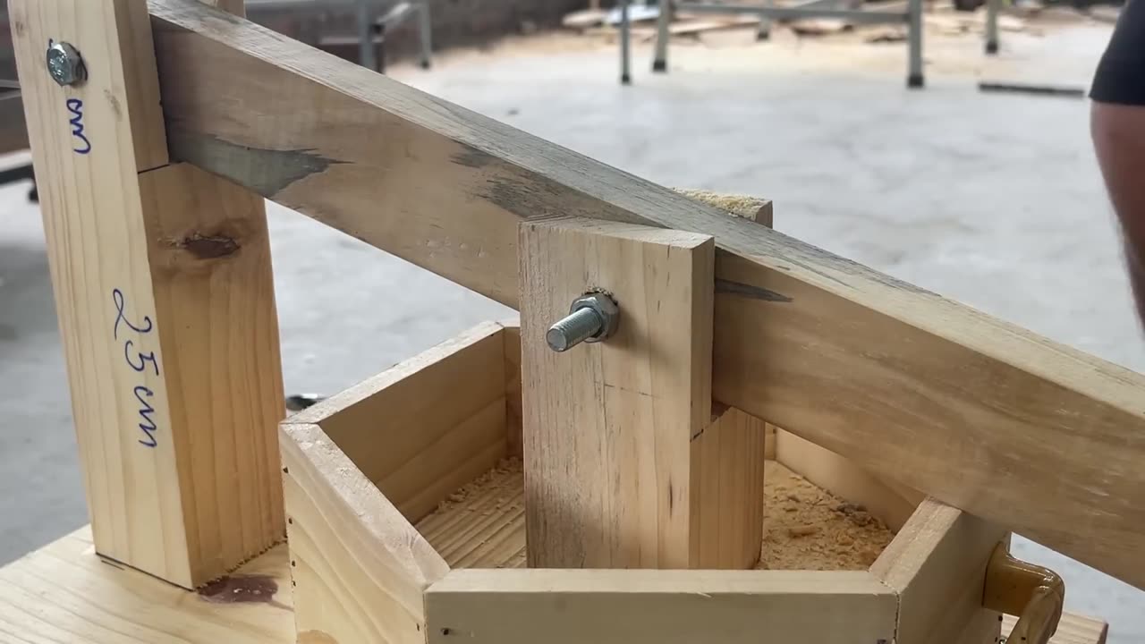 The Process Of Making Stamping Bricks From Wood With Beautiful Textures