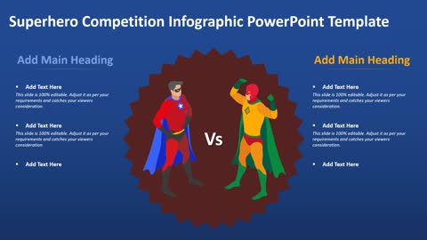 Superhero Competition Infographic PowerPoint Template