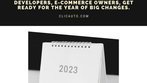 🎉 #developers , #ecommerce OWNERS, GET READY FOR THE YEAR OF BIG CHANGES.