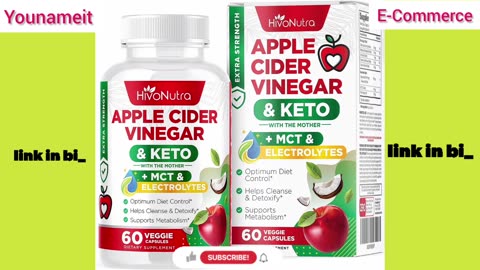 HivoNutra 4X Strength Apple Cider Vinegar Capsules + Keto & MCT Oil for Women & Men - Diet