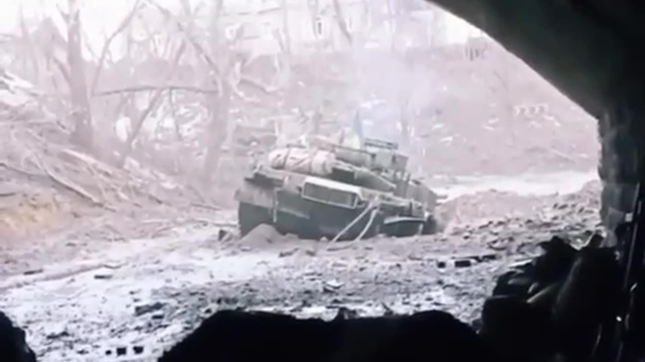 Destruction of an AFU tank in Bakhmut.