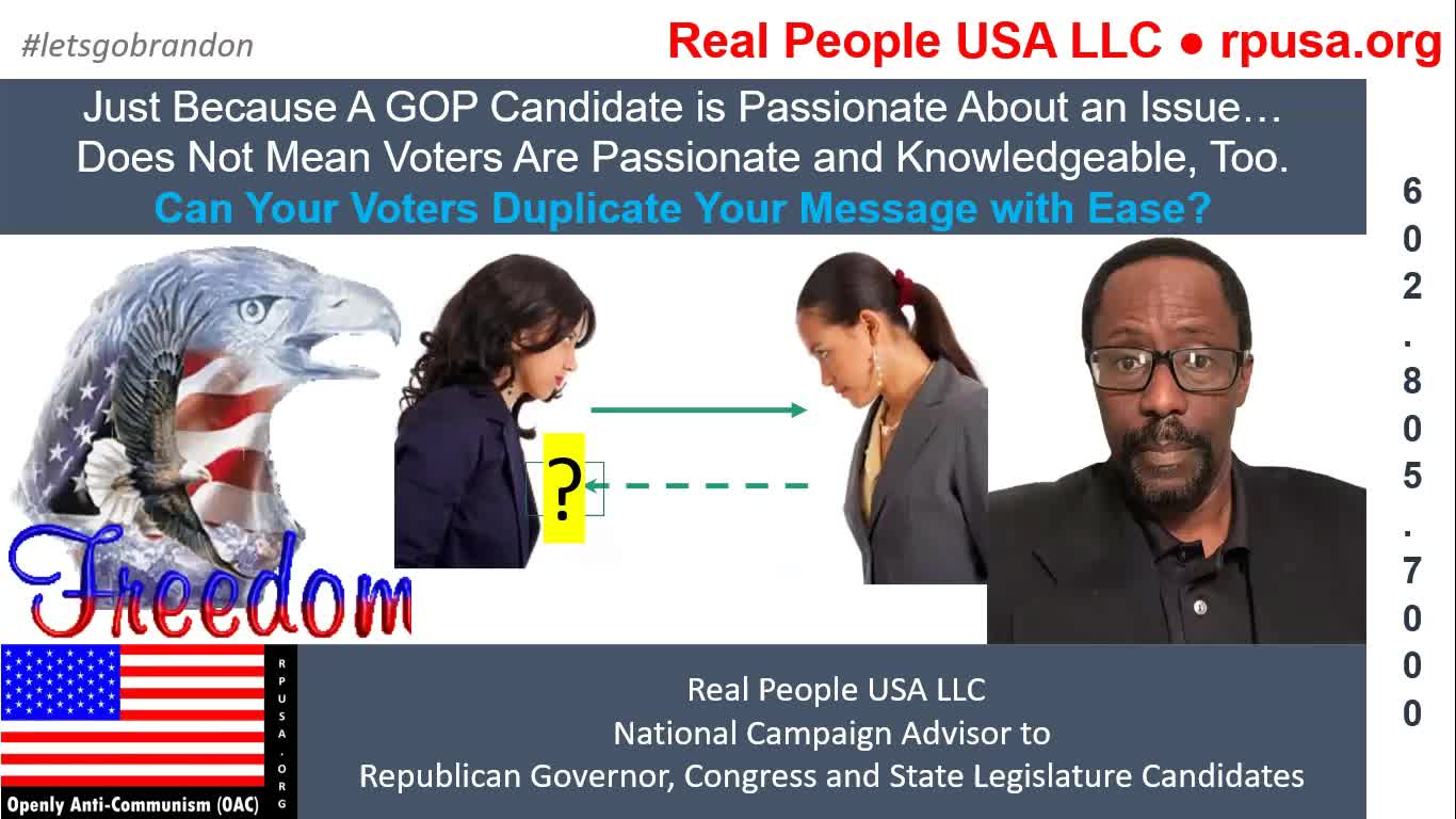 GOP Candidates: Can Your Voters Duplicate Your Message with Ease?