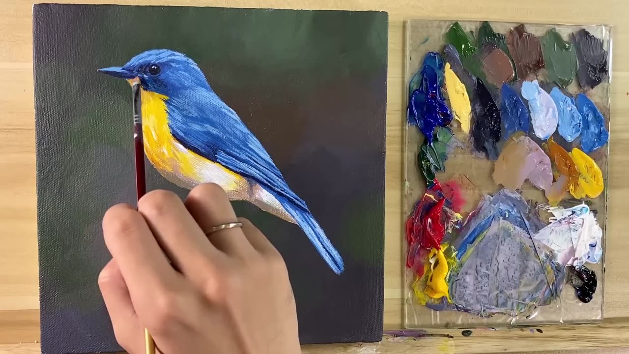 How to Paint a Bird / Acrylic Painting