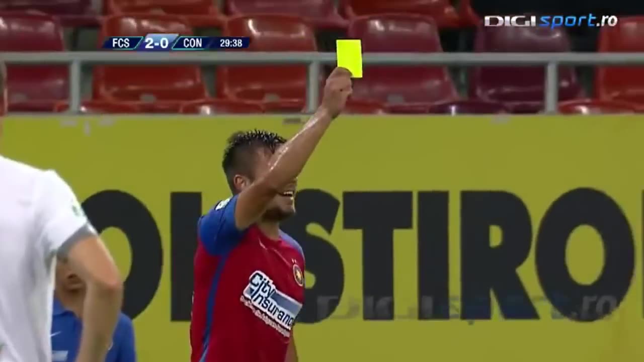 Funny Alin Tosca showed Yellow Card to Marian Constantinescu ~FCSB vs. Chiajna~