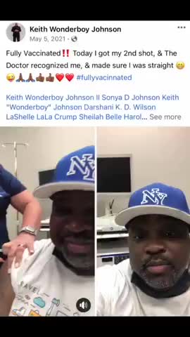 HE SAID ABOUT THE COVID VAX: DONE! NOW YOU GO AND GET IT DONE TOO. HE IS DONE. DEAD AT 50