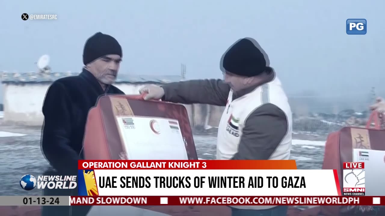 UAE sends trucks of winter aid to Gaza