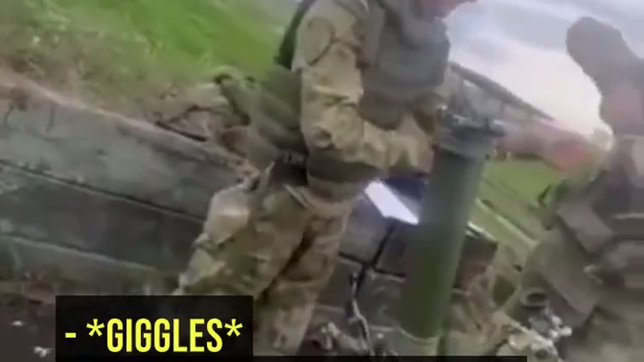 Russian spetsnaz fighter nearly blows himself and his comrades up.