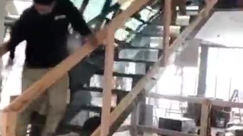 Glass is handled very carefully.