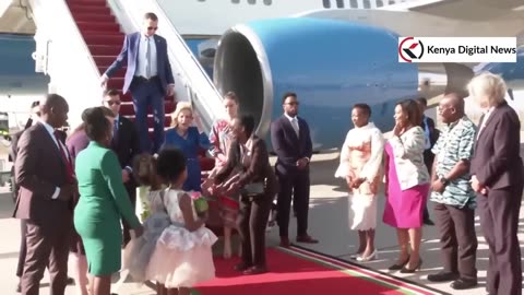 US first lady...Jill Biden landed in Kenya