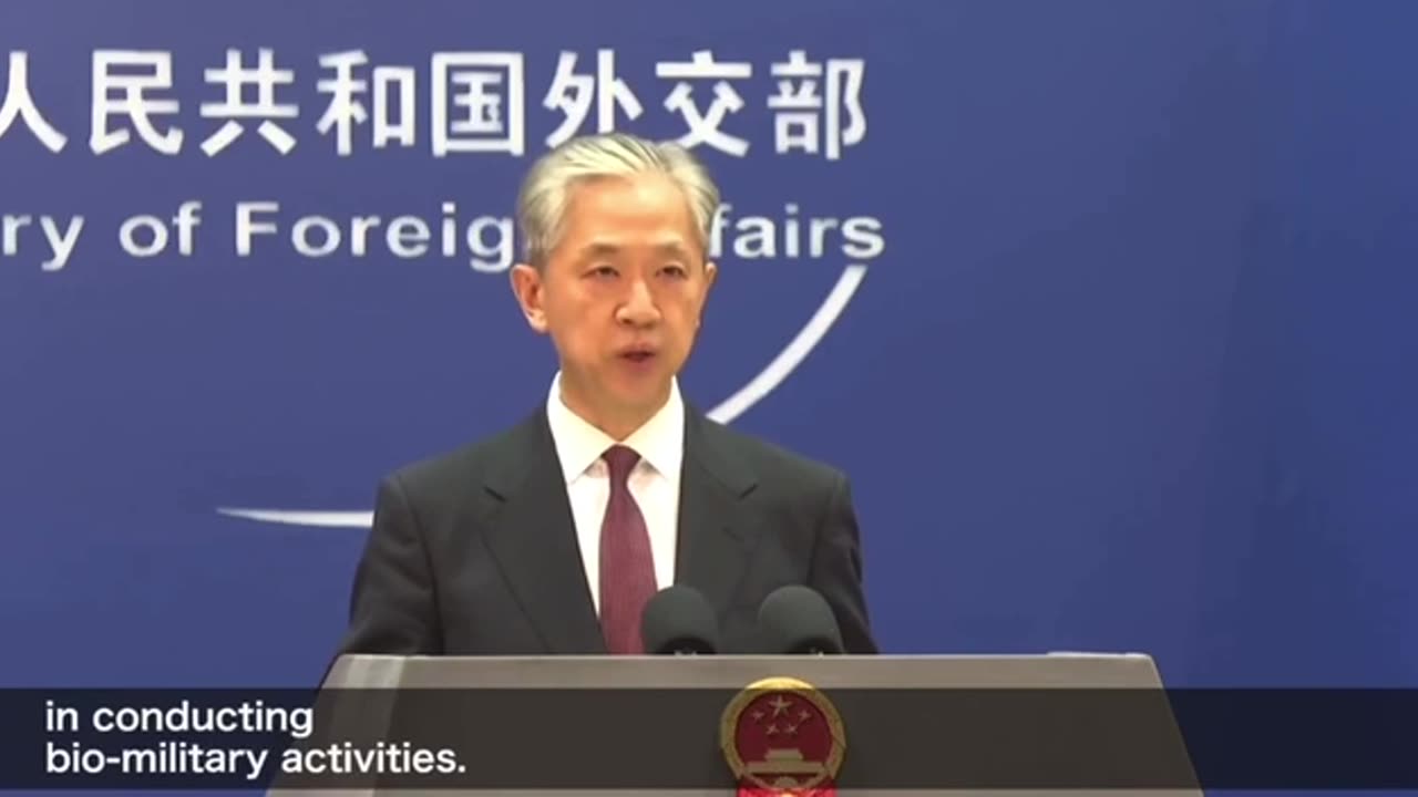 Statement yesterday from Chinese MFA on US biological activity. They accuse the US.