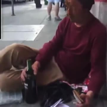 San Francisco, Diversity smears shit in a homeless man's face