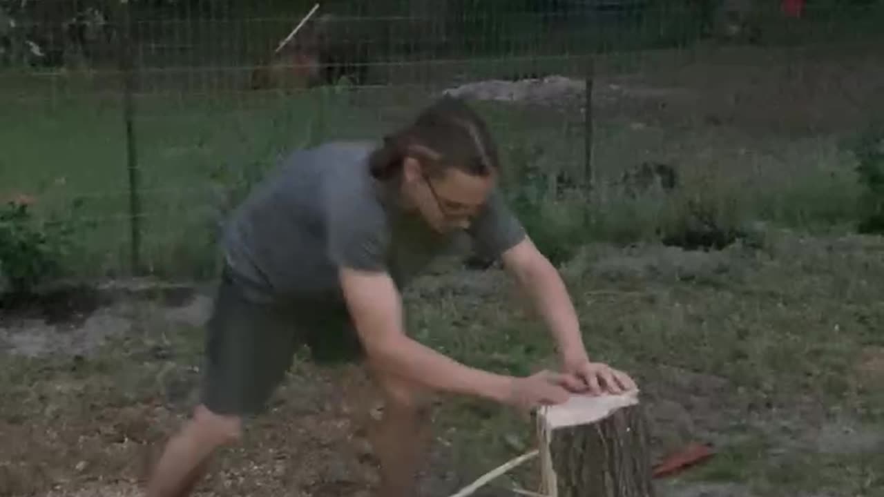 Cutting Massive Log in Half