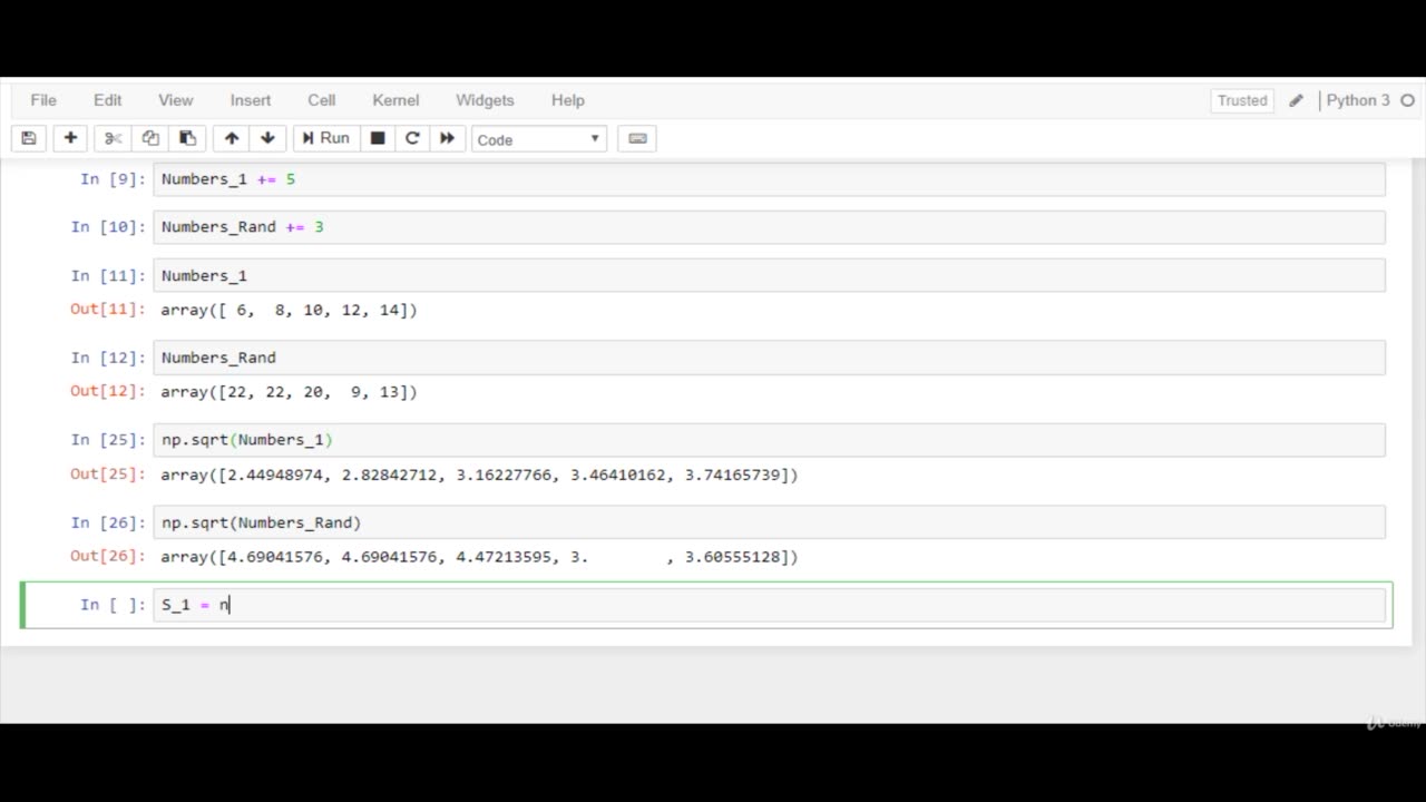 Python Full Course - Chapter 6 - 3. Array Operators in Numpy