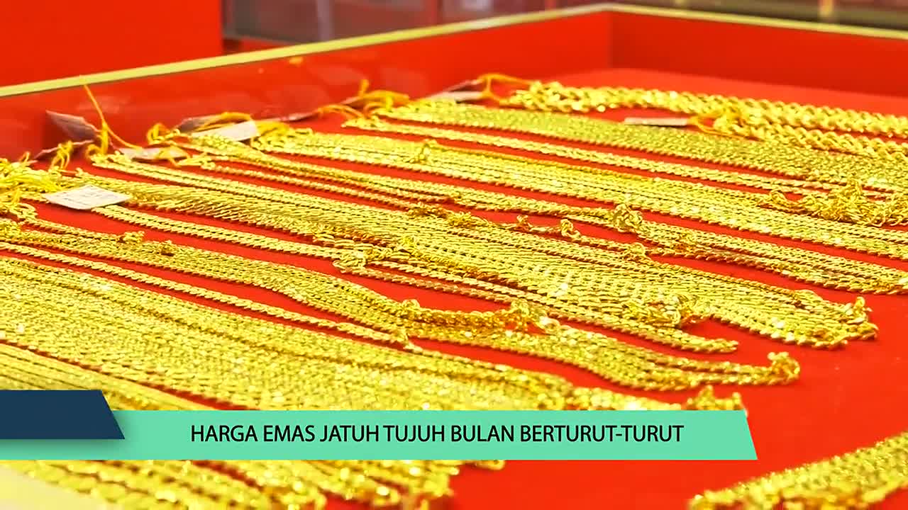 Harga Emas Jatuh Tujuh Bulan Berturut-Turut