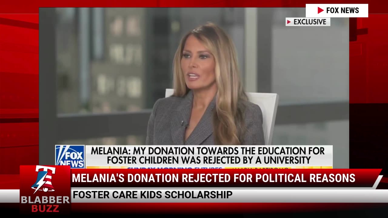 Melania's Donation Rejected For Political Reasons