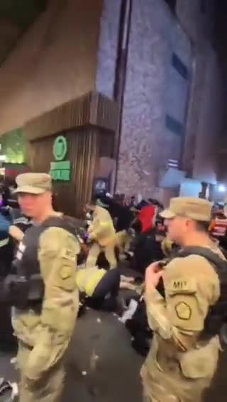 What are American military doing in the streets of Seoul?