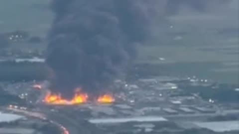 Massive Fire In Ter Aar, Netherlands