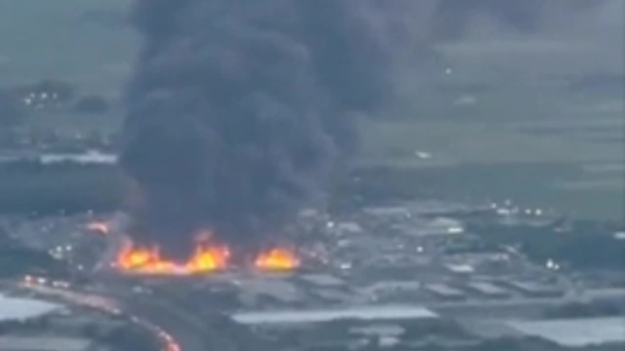 Massive Fire In Ter Aar, Netherlands