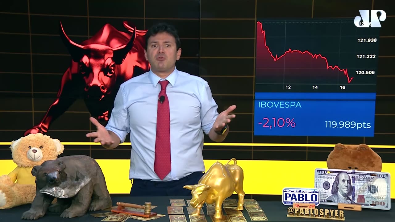 Ibovespa cai com ajuste, Petrobras, exterior e crédito: Fechamento Touro de Ouro