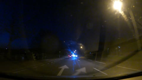 Night driving in Devon.