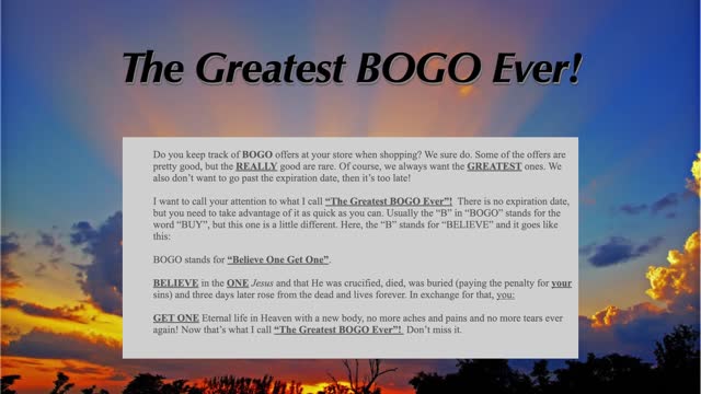 The Greatest BOGO