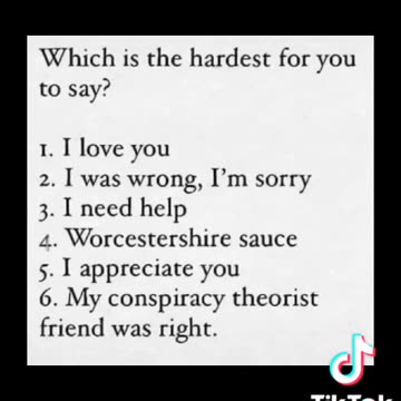 What is the hardest for you to say?