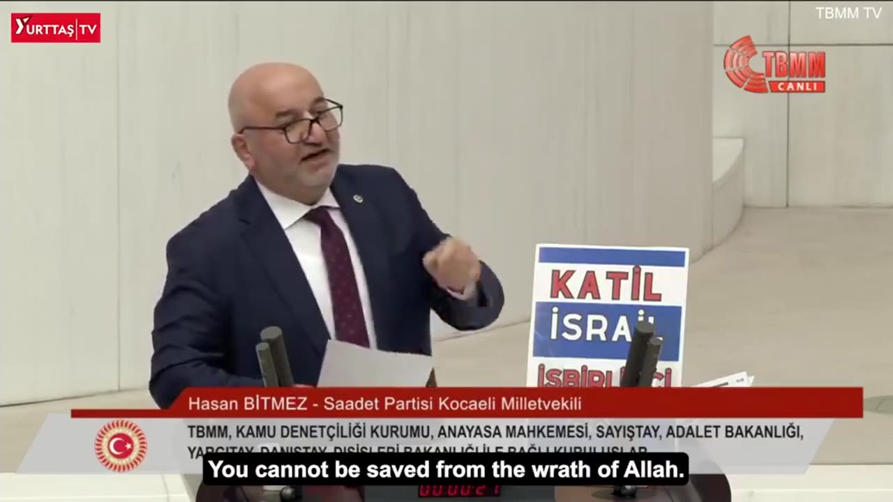 Turkish lawmaker who collapsed after saying Israel "will suffer the wrath of Allah" has died