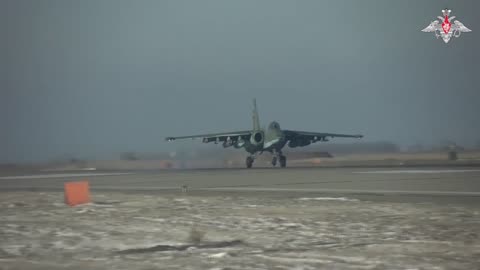 Su-25 ground-attack aircraft in combat action