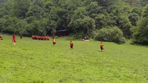 Little monk running competition-bhundol chaur.