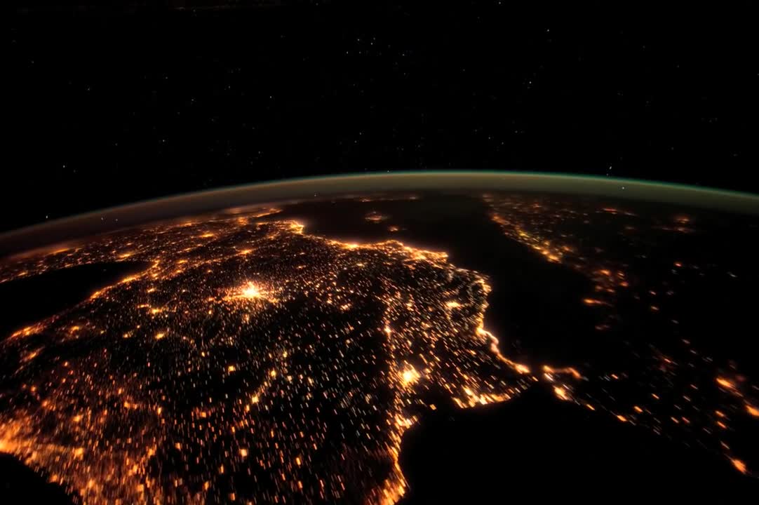 Over Spain at Night