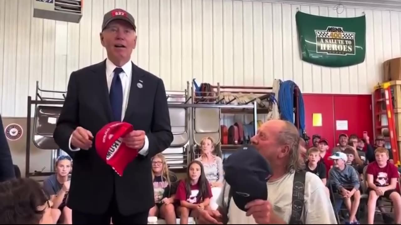 Biden puts on MAGA hat and says stop eating the dogs and cats