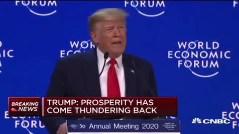 Trump’s speech to the WEF just before the pandemic began (Jan 21, 2020)