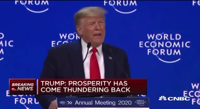 Trump’s speech to the WEF just before the pandemic began (Jan 21, 2020)